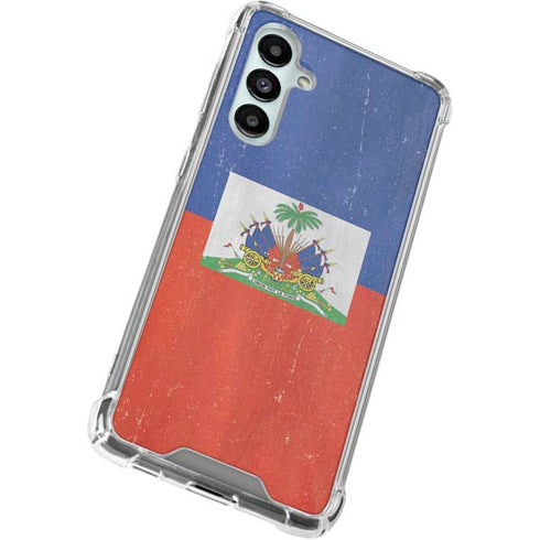 Haiti Flag Distressed Galaxy A16 5G Clear Case
